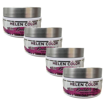 Kit 4 Gel Solido Helen Color Pink Sakura 15g #PG3