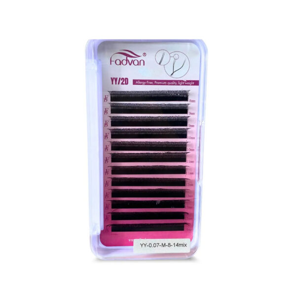 Cílios Fadvan Lashes YY 2D 0.07M 8-14mm - Imagem 2