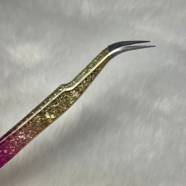 Pinça de Cilios Semi Curvada Leefen - Imagem 2