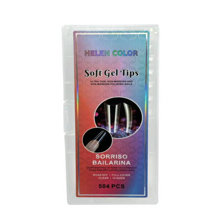 Postiça Soft Gel Bailarina Transparente Helen Color 504 unidades