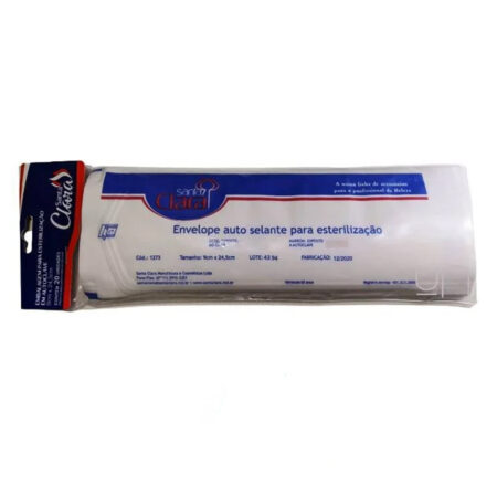 Envelope Autoclave Santa Clara 9x24,5 cm 20 unidades