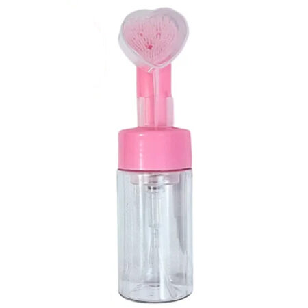Frasco Pump Espumador com Escova de Silicone Formato Coração 150ml
