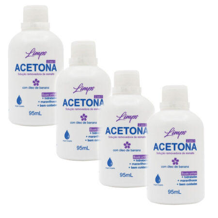 Kit 4 Acetona Limps 95ml #PG3