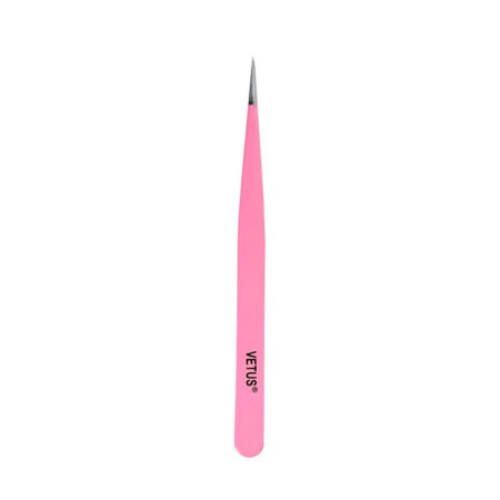 Pinça de Cílios Reta Vetus ESD-14 Rosa