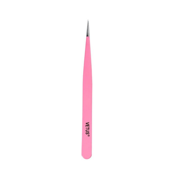 Pinça de Cílios Reta Vetus ESD-14 Rosa