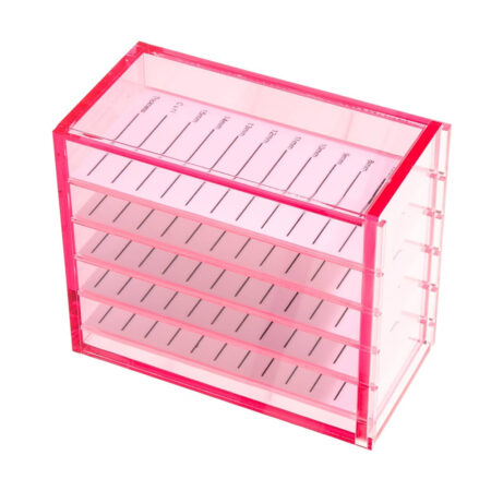 Organizador de Cílios Acrilico Rosa