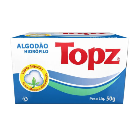 Algodão Hidrófilo Caixinha Topz 50g