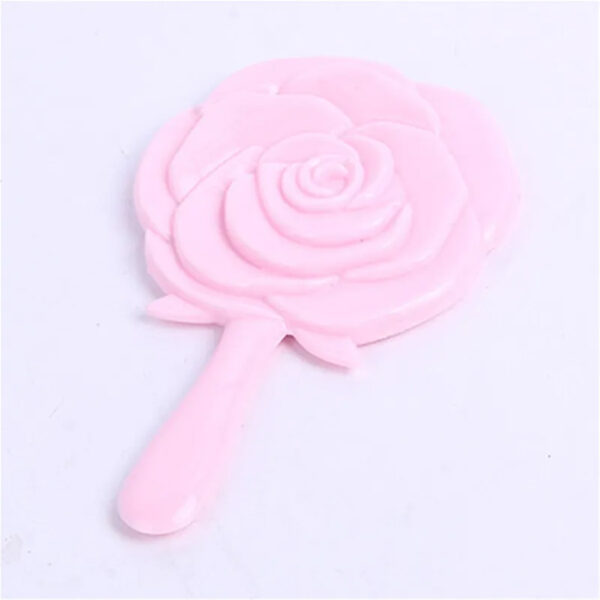 Espelho de Mão Flor Rosa Pequeno