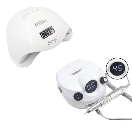 Kit  Cabine Sun 5 Sioux Branco 48W + Motor Porquinho Branco 202 Plus 45.000 RPM