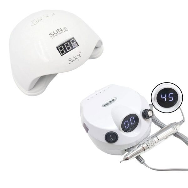 Kit  Cabine Sun 5 Sioux Branco 48W + Motor Porquinho Branco 202 Plus 45.000 RPM