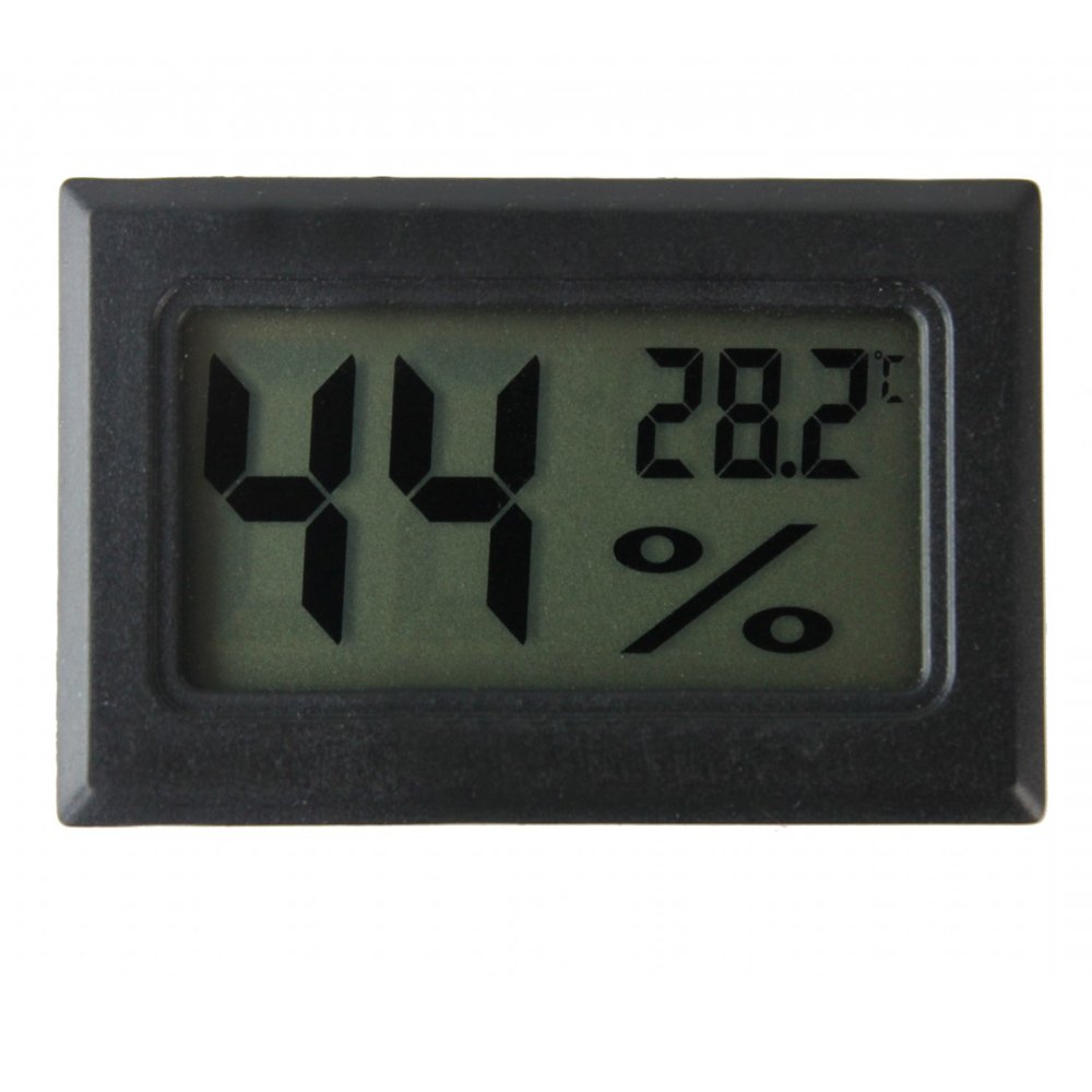 Mini Termo Higrômetro Digital Preto