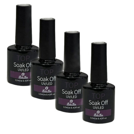 Kit 4 Top Coat Bella Rosa 12ml #PG3
