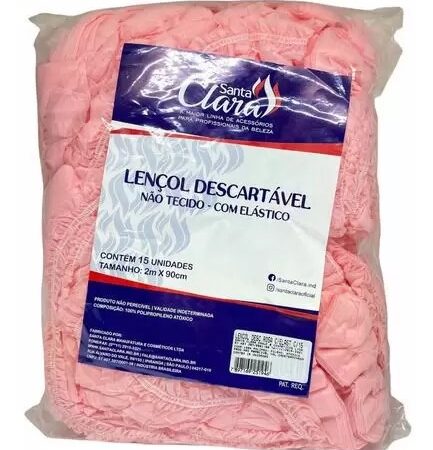 Lençol Descartável com Elástico 5 unidades - Santa Clara