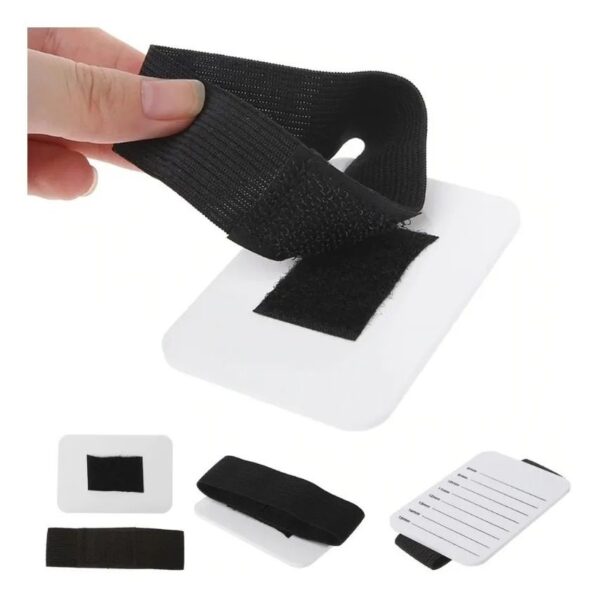Placa De Mão Para Suporte De Cílios Com Alça Removível Branco - Imagem 2