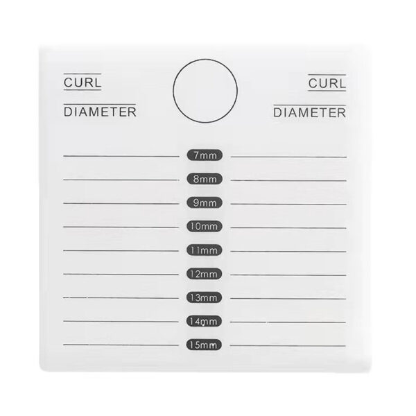 Placa Suporte para Cílios Dupla com Marcação Acrilica