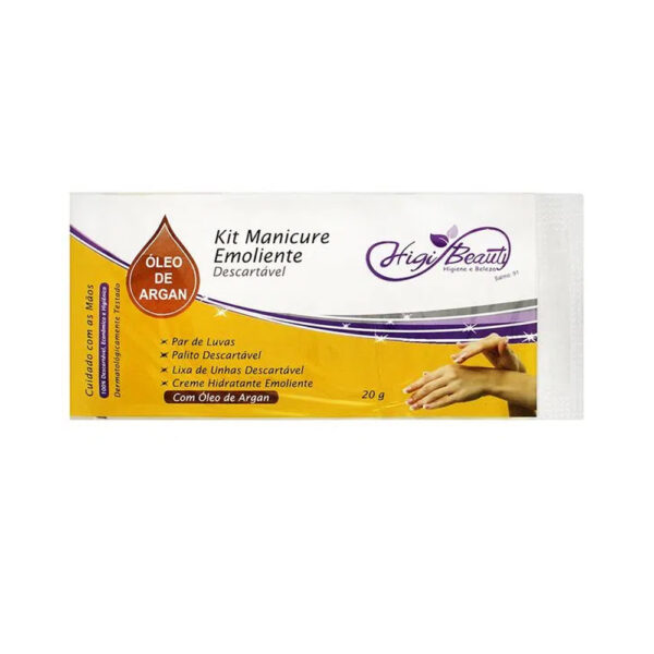 Kit Manicure Descartável com Óleo de Argan 4x1 Higibras
