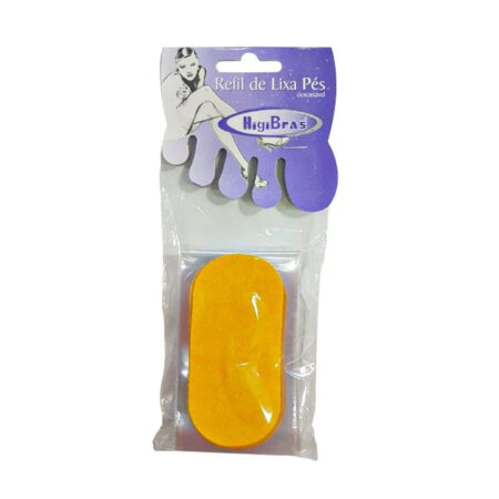 Refil de Lixa de Pé com Protetor Plástico Amarelo 50 unidades 020 HigiBras