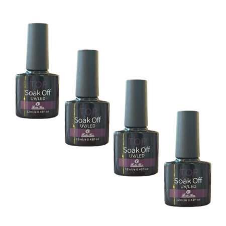 Kit 4 Top Coat Bella Rosa 12ml #PG3