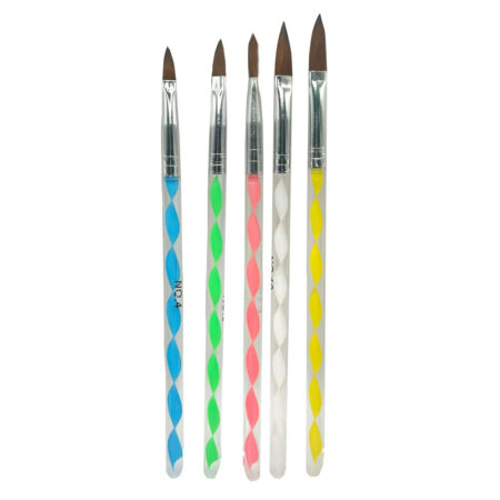 Kit Pincel Acrílico Colorido 5 unidades