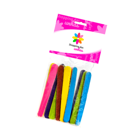 Lixa Mini Colorida 10652 12 unidades Shopping das Unhas