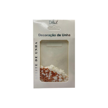 Kit Decoração para Unhas Caviar Bronze e Flor
