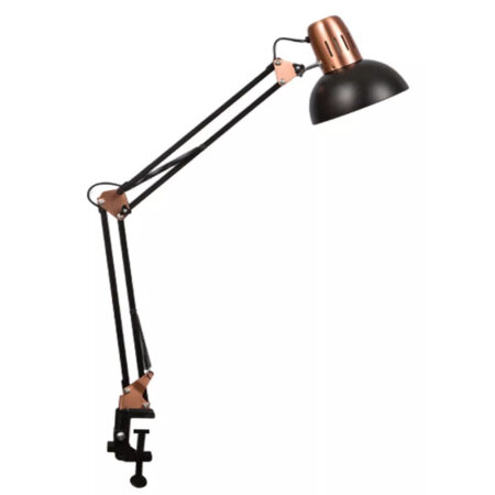 Luminária Articulada com Garra Kaisa Preta