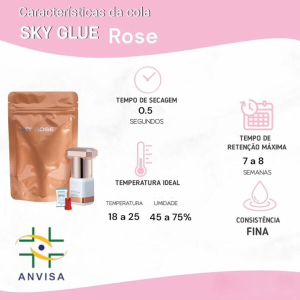 Cola de Cilios Sky Rose 3g - Imagem 2