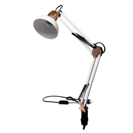 Luminária Articulada com Garra Kaisa Branca