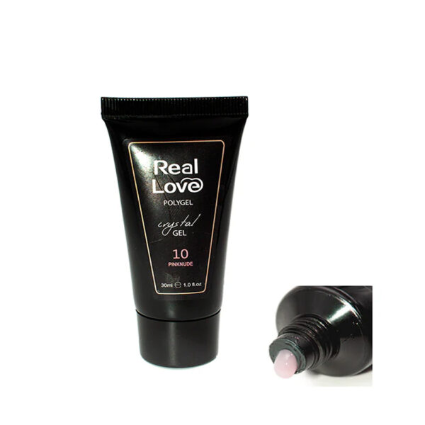 Polygel Real Love Crystal 10 Pink Nude 30ml - Image 2