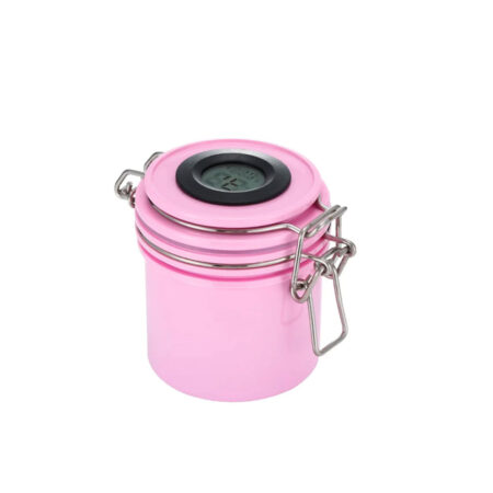 Pote Hermetico com Higrometro Para Armazenar Cola de Cilios Rosa