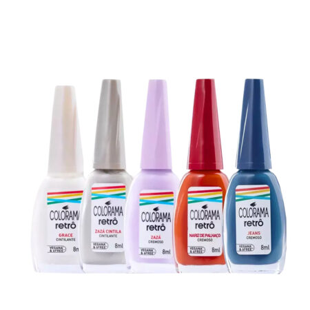 Kit Esmalte Colorama Coleção Retrô 5 unidades