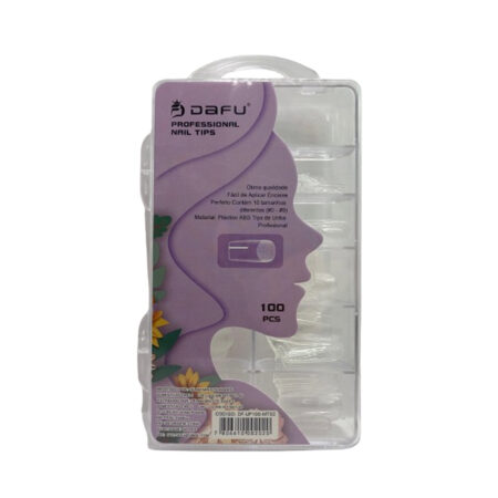 Postiça Quadrada Transparente Base Fosca Dafu 100unidades