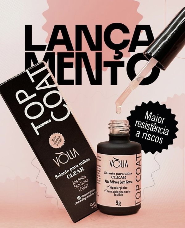 Top Coat Volia Clear 9g - Imagem 2