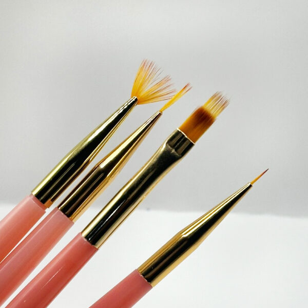 Kit  Pincel de Decoração Mármore Rose 9 unidades - Imagem 2