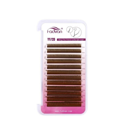Cílios Fadvan Lashes Marrom YY 2D 0.07L 8-14mm