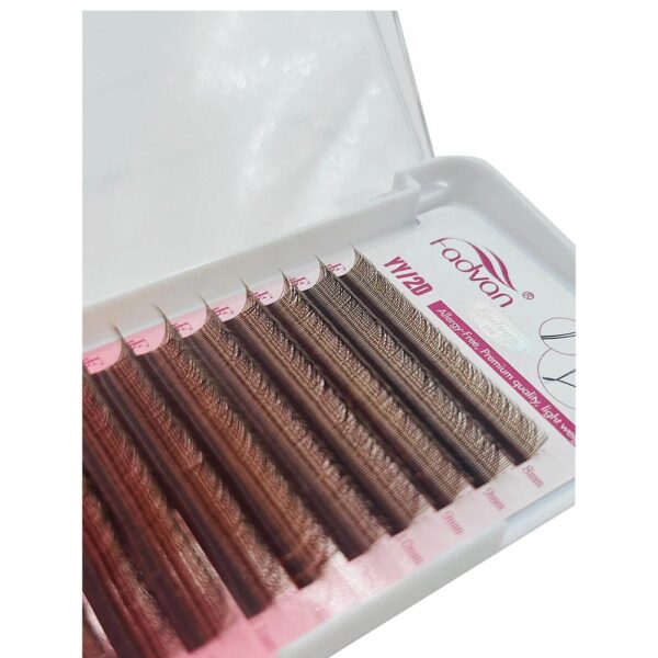 Cílios Fadvan Lashes YY Brown 2D 0.07D 8-14mm Mix - Imagem 2