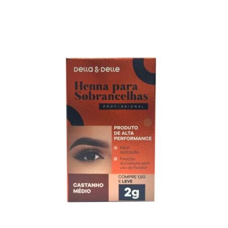 Henna Della e Delle Castanho Médio 2g