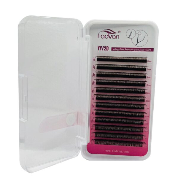 Cílios Fadvan Lashes YY Brown 2D 0.07D 8-14mm Mix - Imagem 3