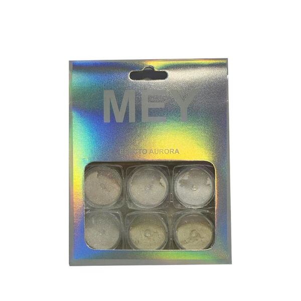 Kit  Pó Cromado Mey  6 unidades