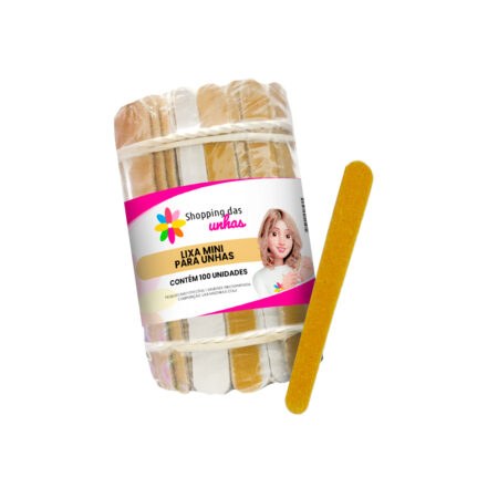 Lixa Mini Tradicional 8cm 100 unidades Shopping das Unhas