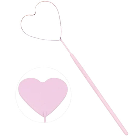Mini Espelho de Mão Coração Rosa