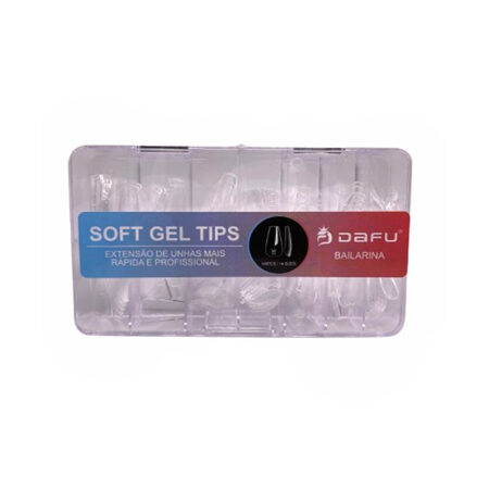 Postiça Soft Gel Bailarina Transparente Dafu 140 unidades