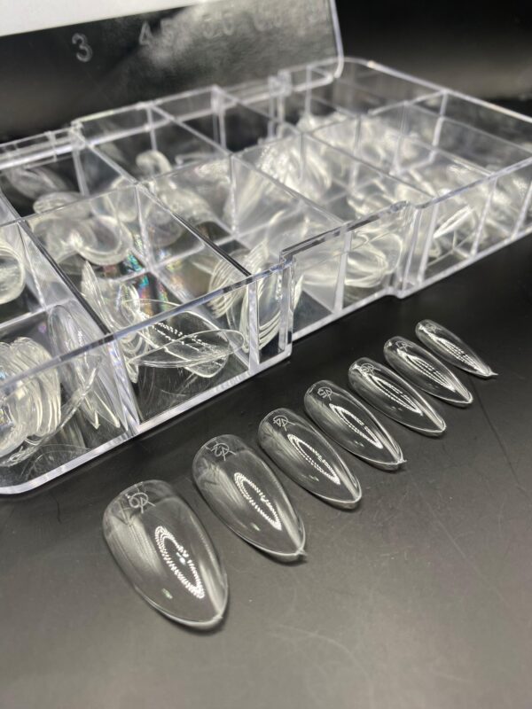 Postiça Soft Gel Almond Transparente  Dafu 140 unidades - Imagem 2