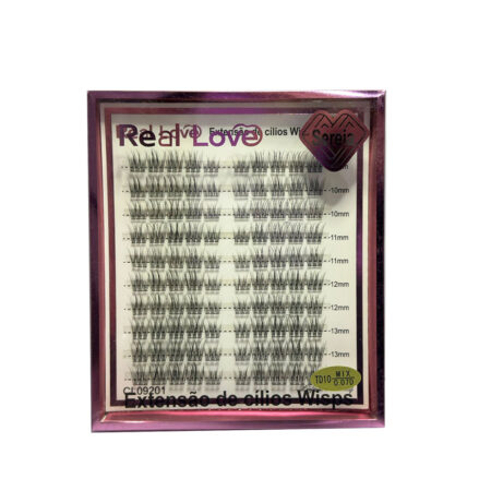 Cílios Tufo Sem Nó Sereia Real Love TD10  0.07D Mix