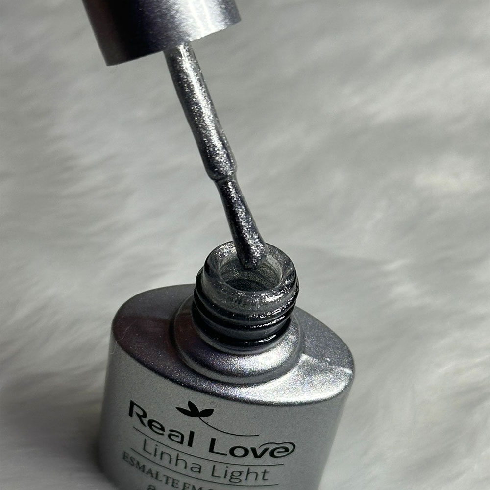 Esmalte em Gel Real Love Glitter Prata 001 - Imagem 2
