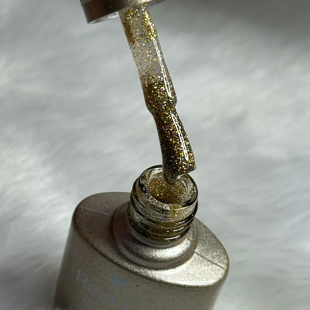 Esmalte em Gel Real Love Glitter Dourado 003 - Imagem 2
