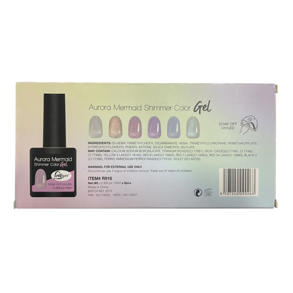 Kit Esmalte em Gel Aurora Mermaid LoveYes - Imagem 2