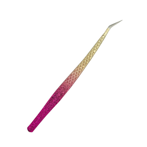 Pinça De Cílios Semi Curvada XZ Cromada
