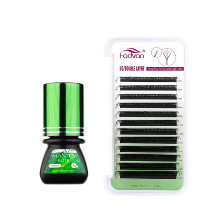 Kit Cola de Cílios Elite Emerald + Cílios Fadvan Lashes W 6D 0.07D 8-14mm