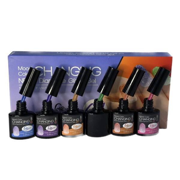 Kit Esmalte em Gel Térmico Neon Diamante Glitter LoveYes - Imagem 2